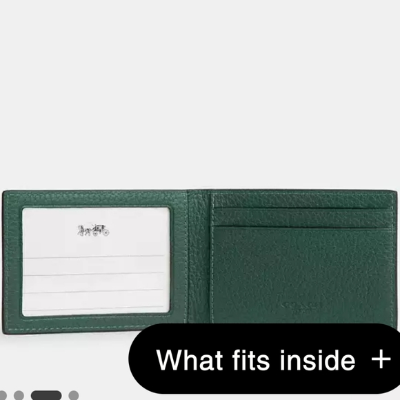 New! Compact Bifold Wallet in Gunmetal/Dark Pine ๐ โฃ๏ธ - Picture 2 of 3